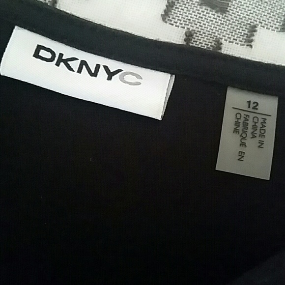 DKNYC Black Cowl Neck Ruched Contemporary LBD Size 12 - Picture 6 of 7